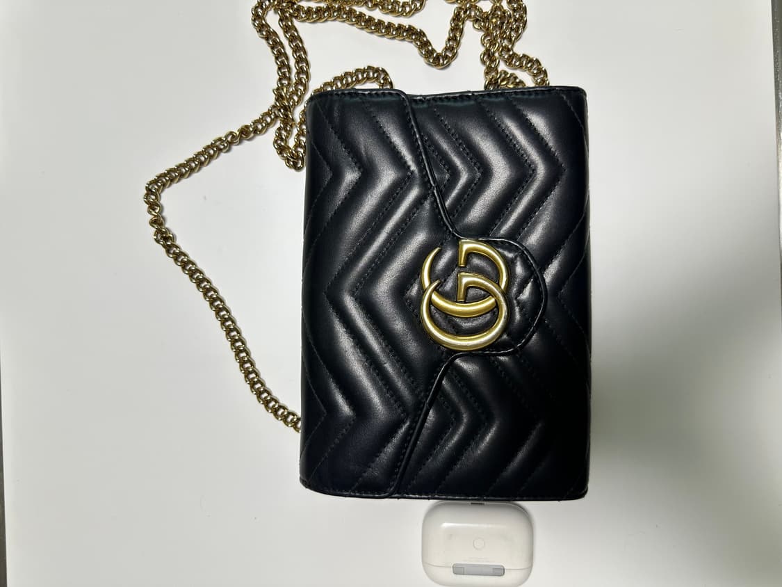 구찌 마몽트 마틀라세 체인백 블랙 상품이미지7