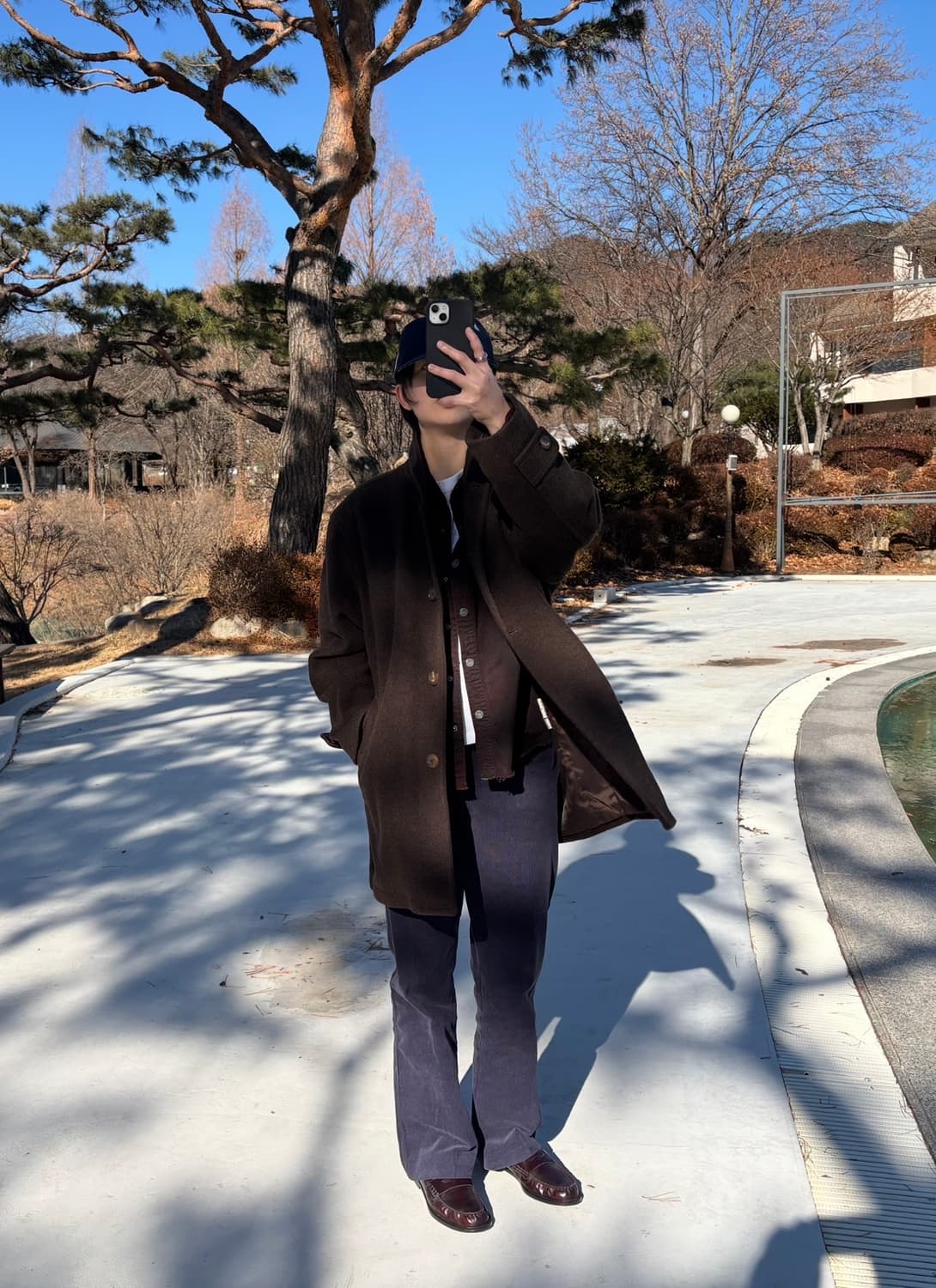 (95)입생로랑 심볼로고 울 반코트 브라운  상품이미지1