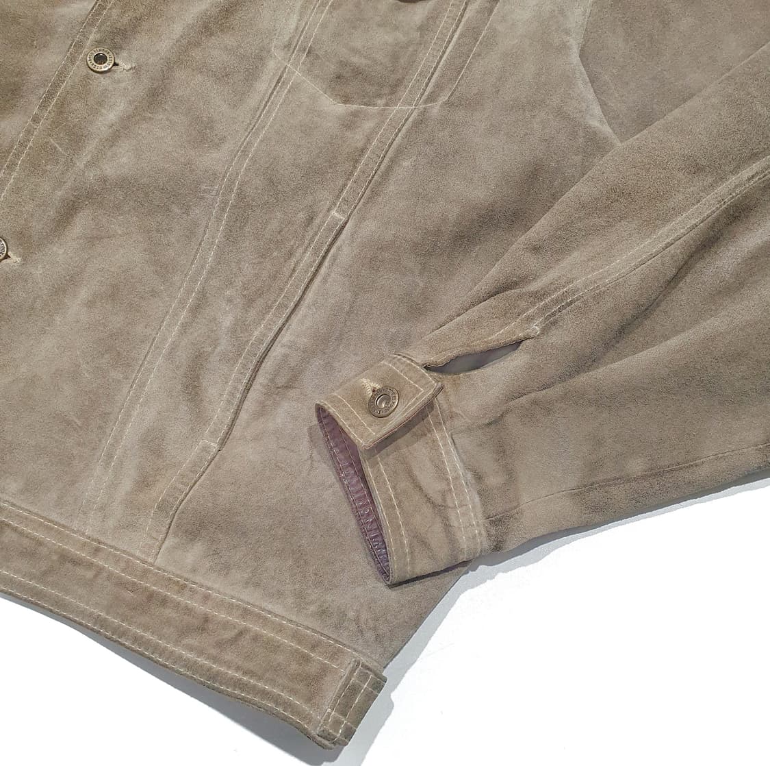 빈티지 rock n blue 스웨이드 트러커 자켓 (빅사이즈110 이상) 상품이미지4