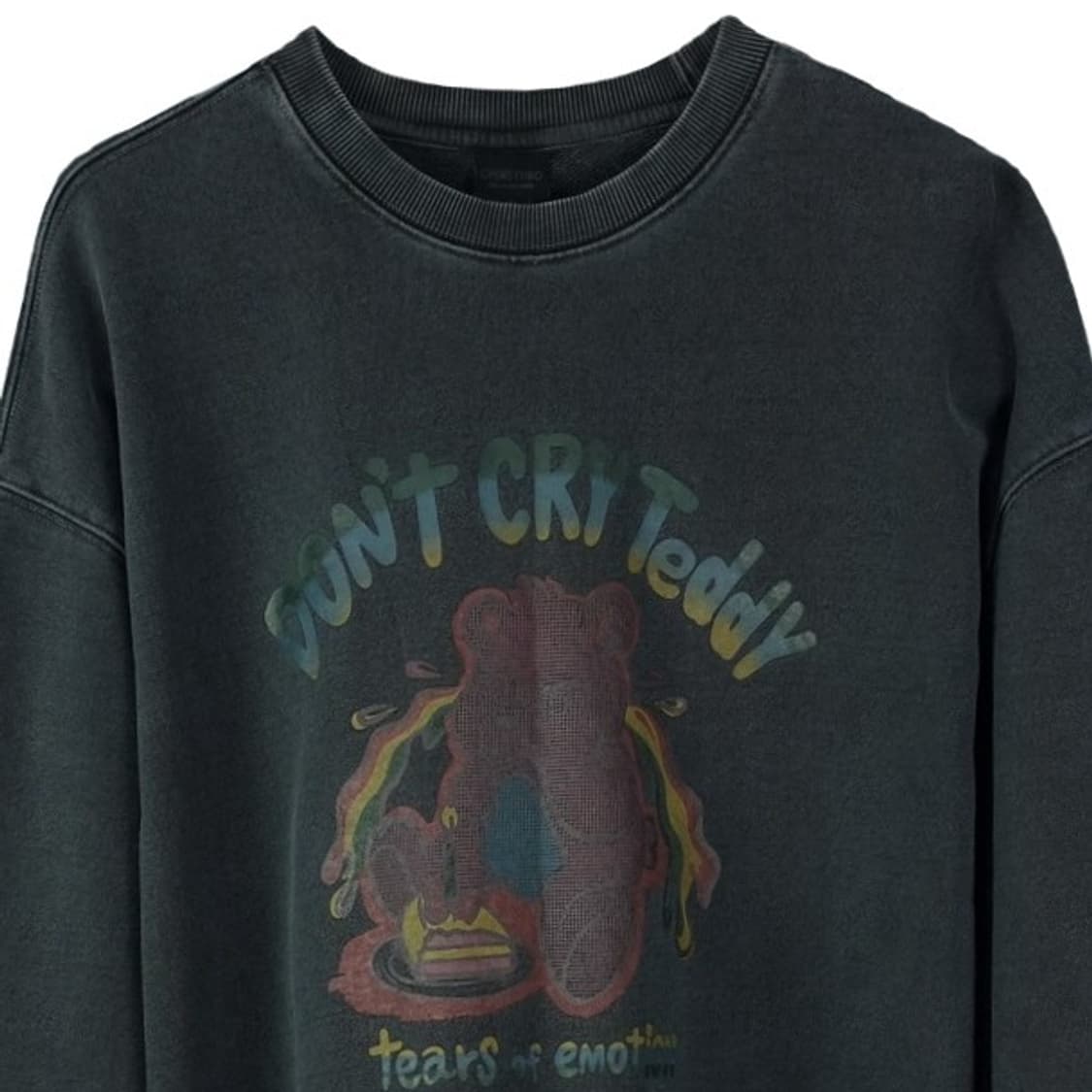 [꼼파뇨] 그래픽 프린팅 빈티지 워시드 오버핏 맨투맨 챠콜 M19303 상품이미지4