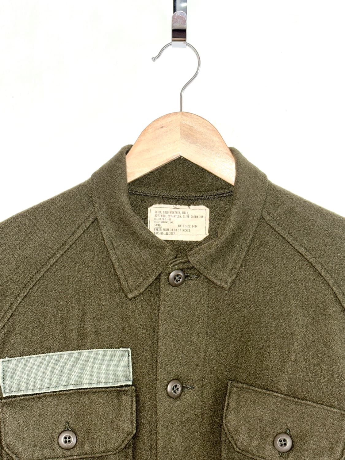 1960s US Army 오리지널 울 셔켓 / Olive Green 상품이미지5