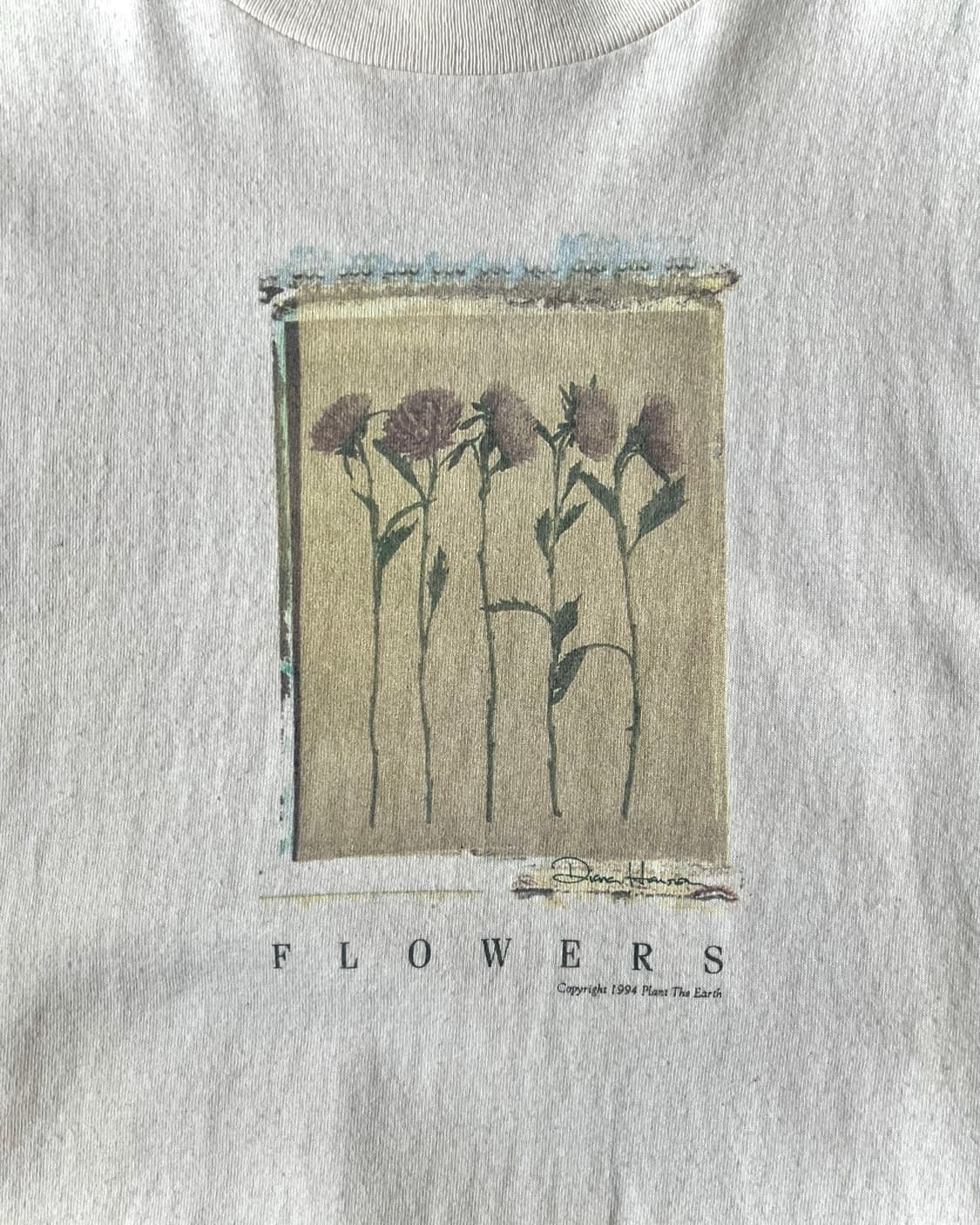 1990s "Flowers" USA Vintage 1/2 T-Shirt 상품이미지5