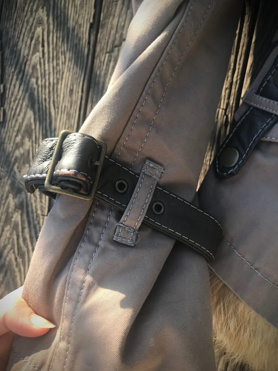 Faux Fur Collar Belted Jacket  상품이미지5