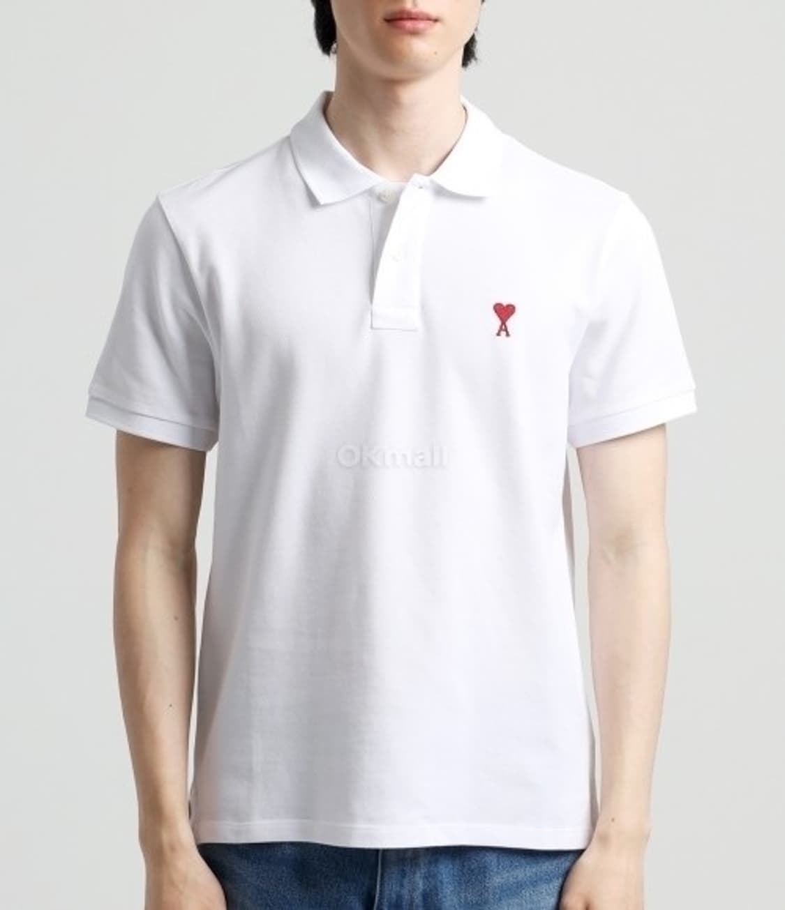 (새상품) 아미 스몰하트로고 반팔 카라티 상품이미지6