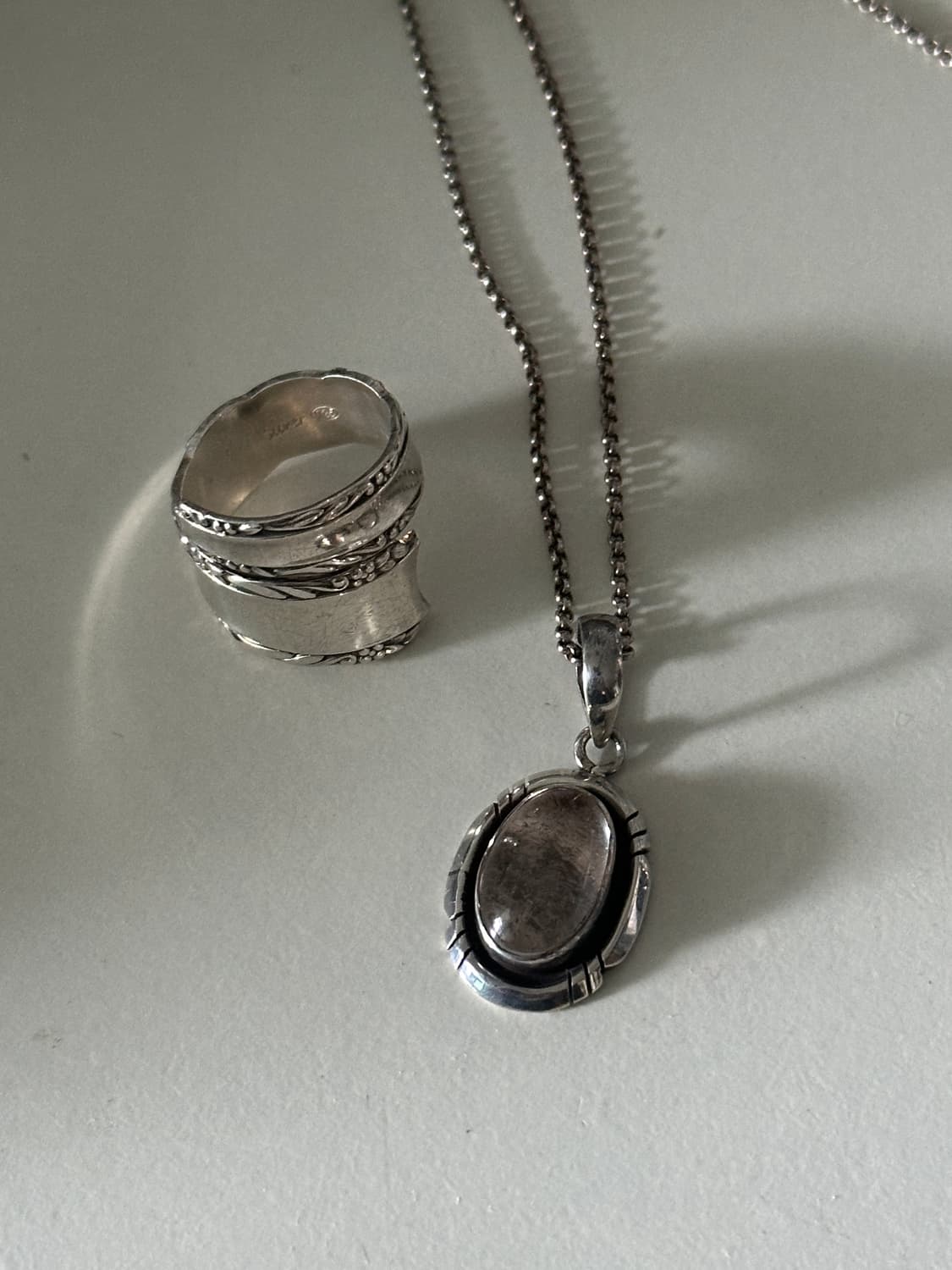 Vintage spoon 925silver ring 상품이미지5