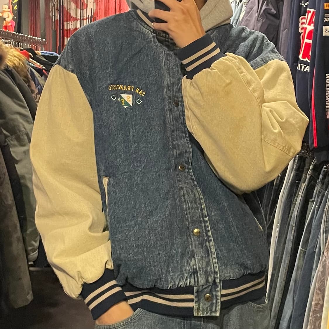 [IM] VTG 데님 바시티 자켓 상품이미지4