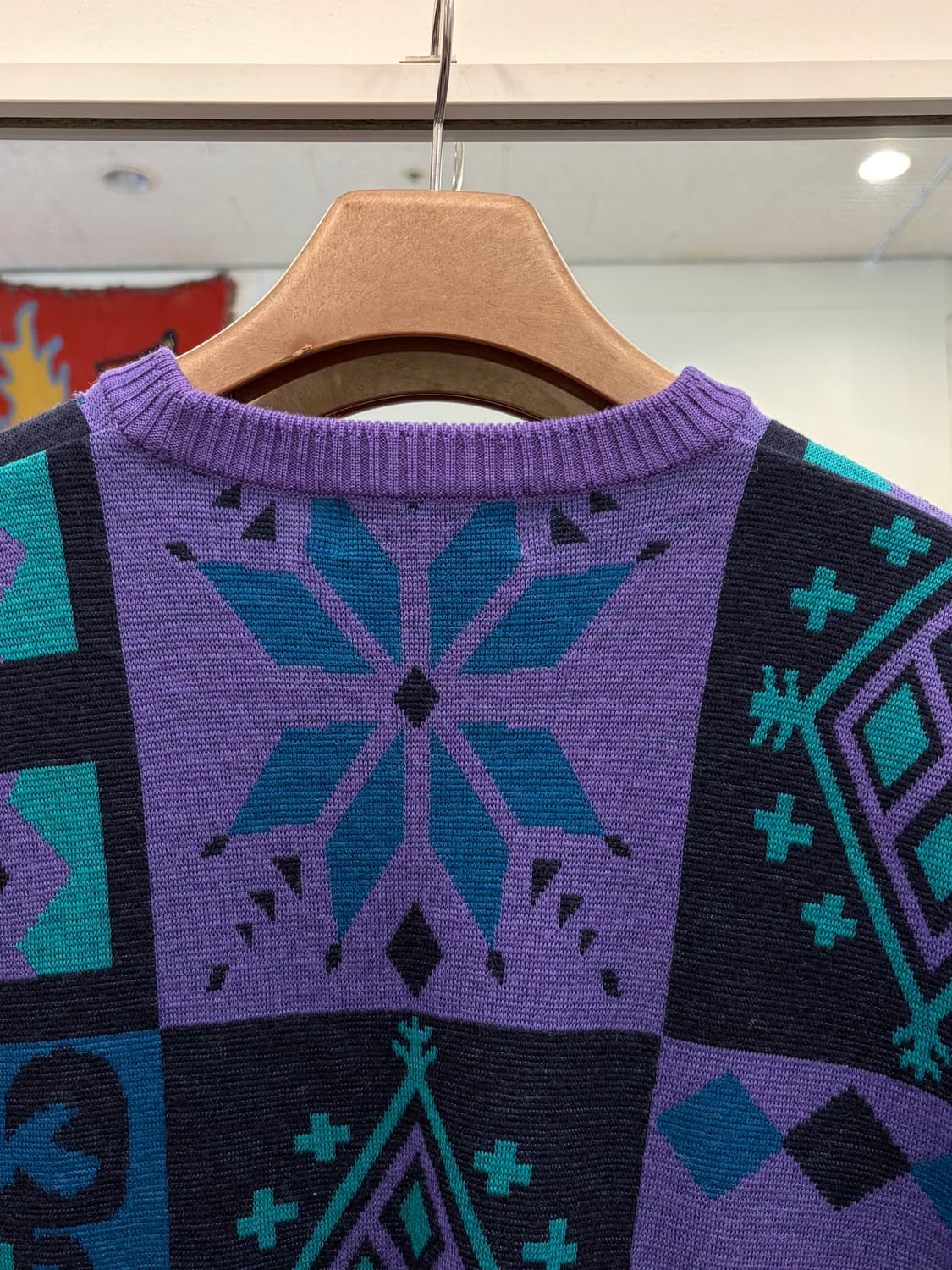 Vtg 빈티지 패턴 울 니트 상품이미지6