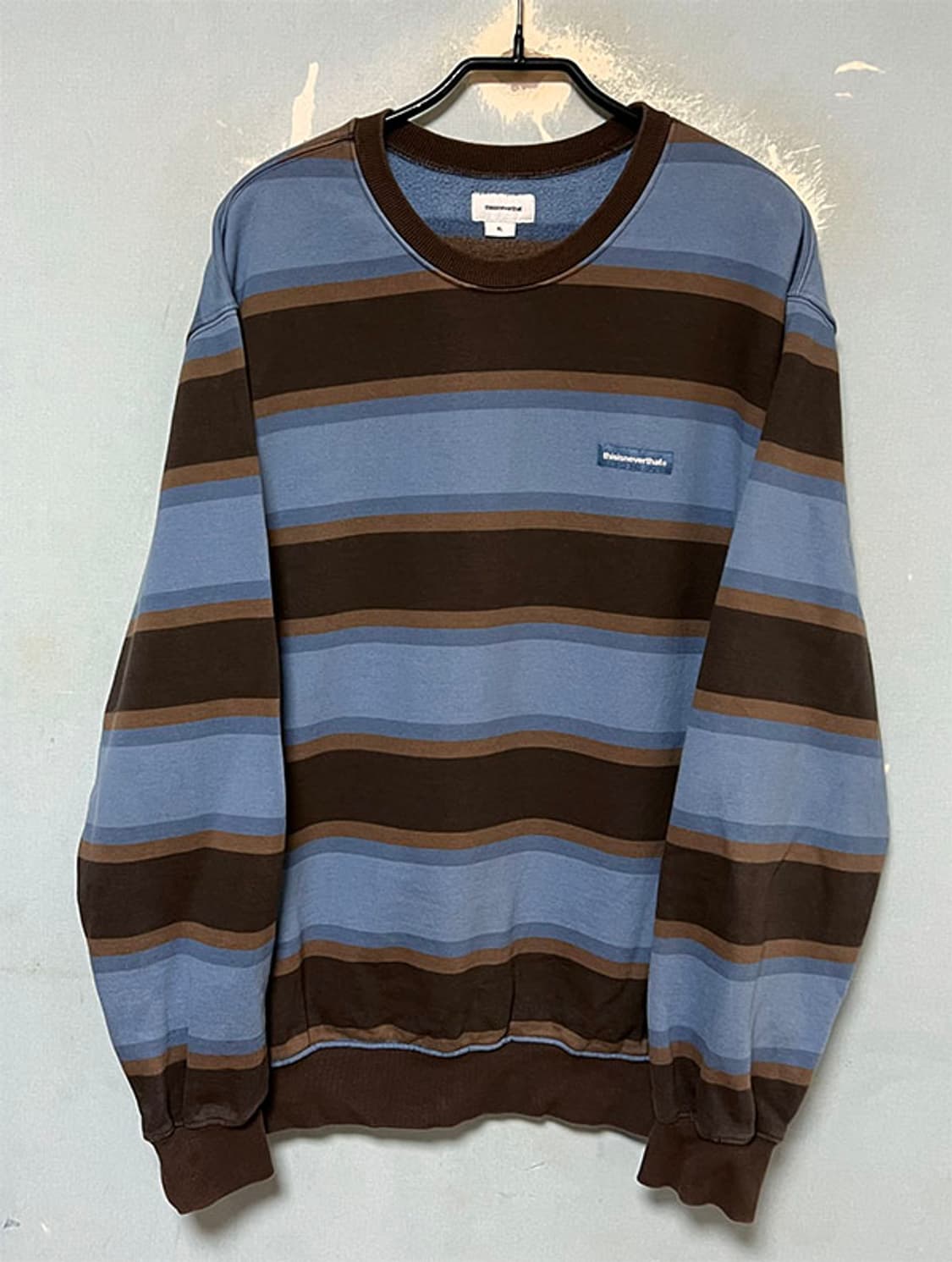 디스이즈네버댓 남자 맨투맨 겨울 오버핏 스트라이프 105-110 상품이미지1