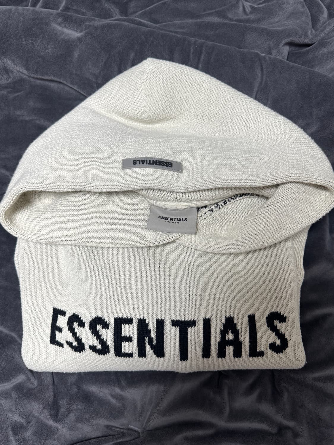 에센셜 니트 후드 오트밀 M 상품이미지1