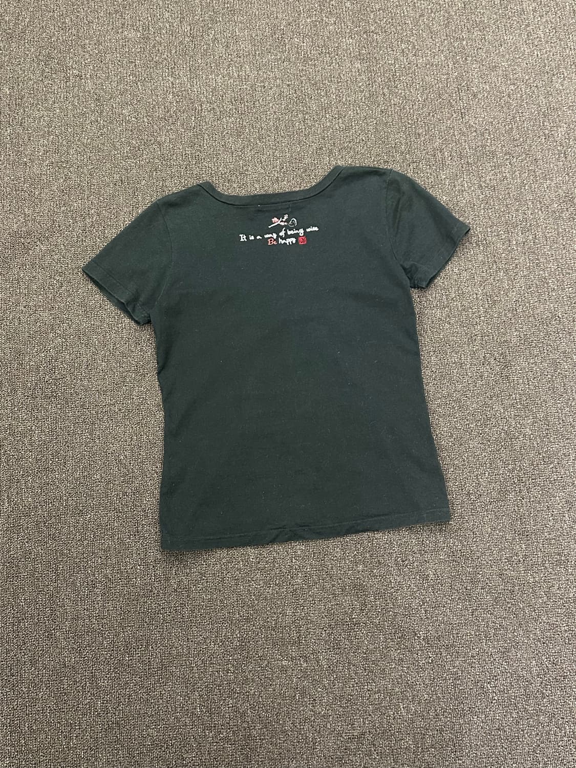 L)Japanese vintage 여성 v넥 드래곤 그래픽 반팔 상품이미지5