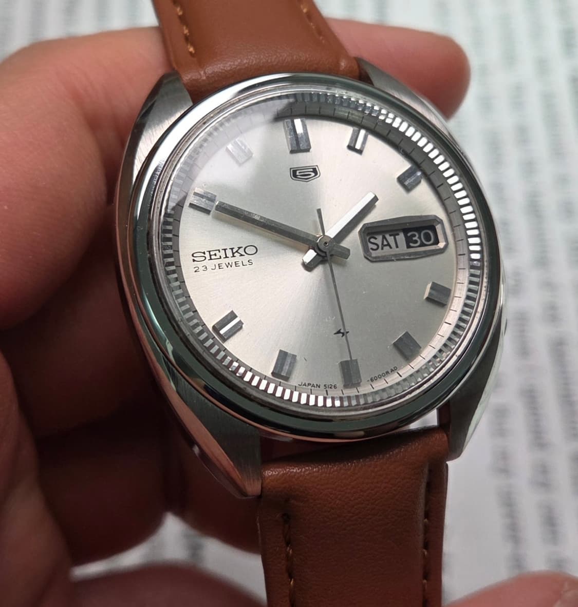 빈티지 세이코 순정 실버판 이너베젤 데이데이트 5126 오토매틱  상품이미지5