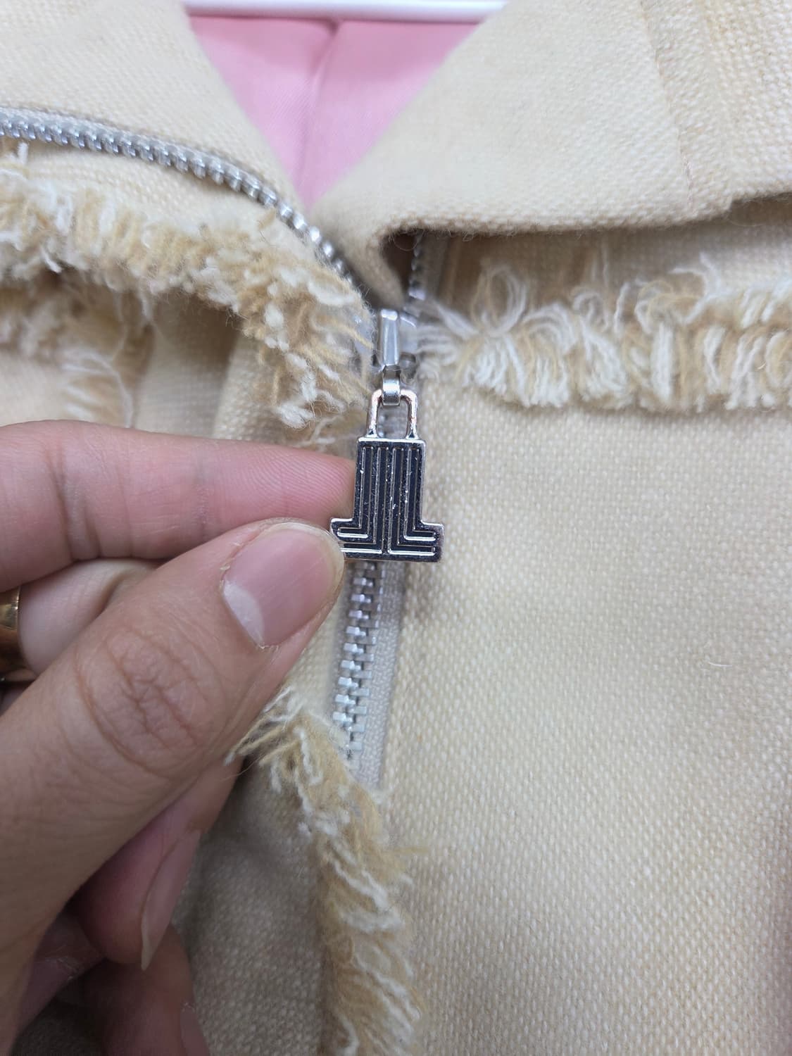 LANVIN 린넨 혼방 벨티드 자켓 38 상품이미지4