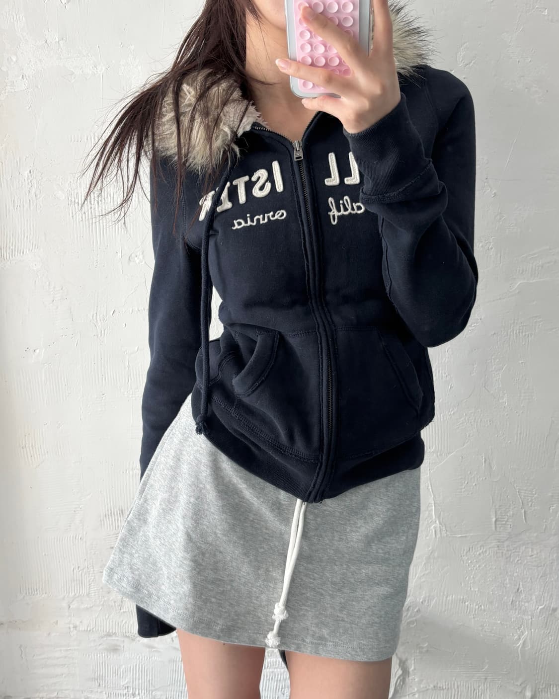 Hollister 홀리스터 우먼즈 퍼 후드집업 상품이미지8