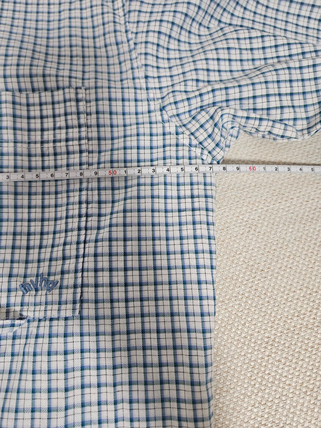 해브해드 체크셔츠 블루화이트 상품이미지7