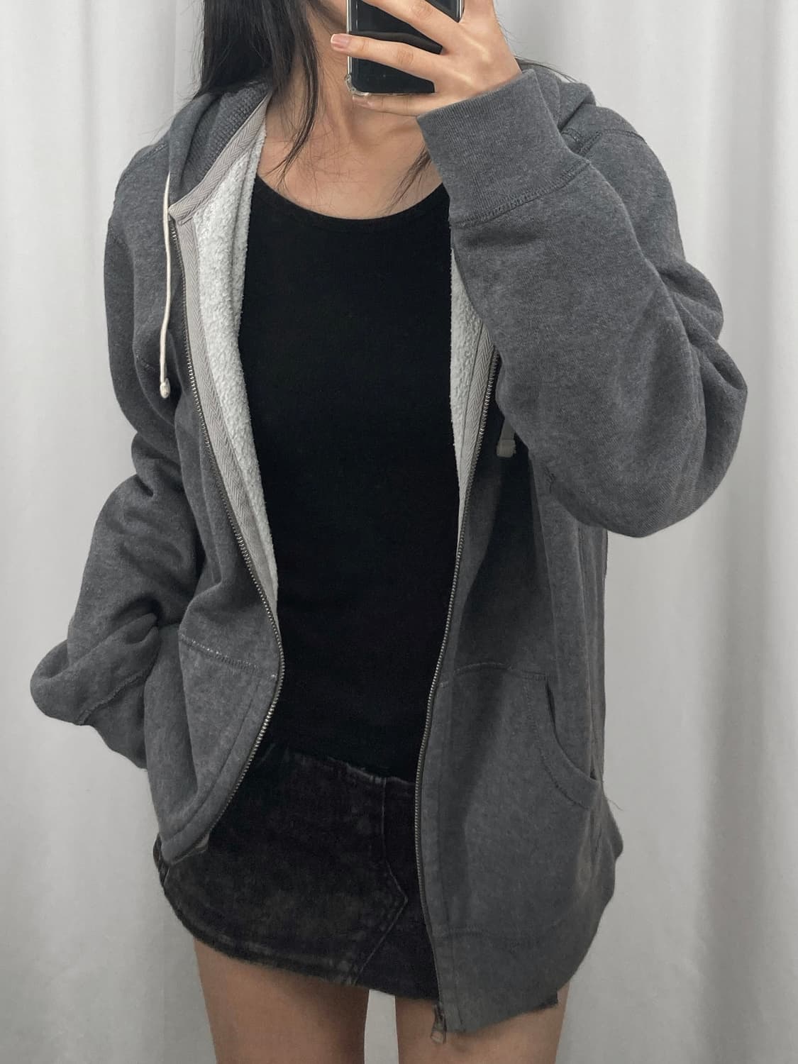 폴로 그레이 후드집업 상품이미지3