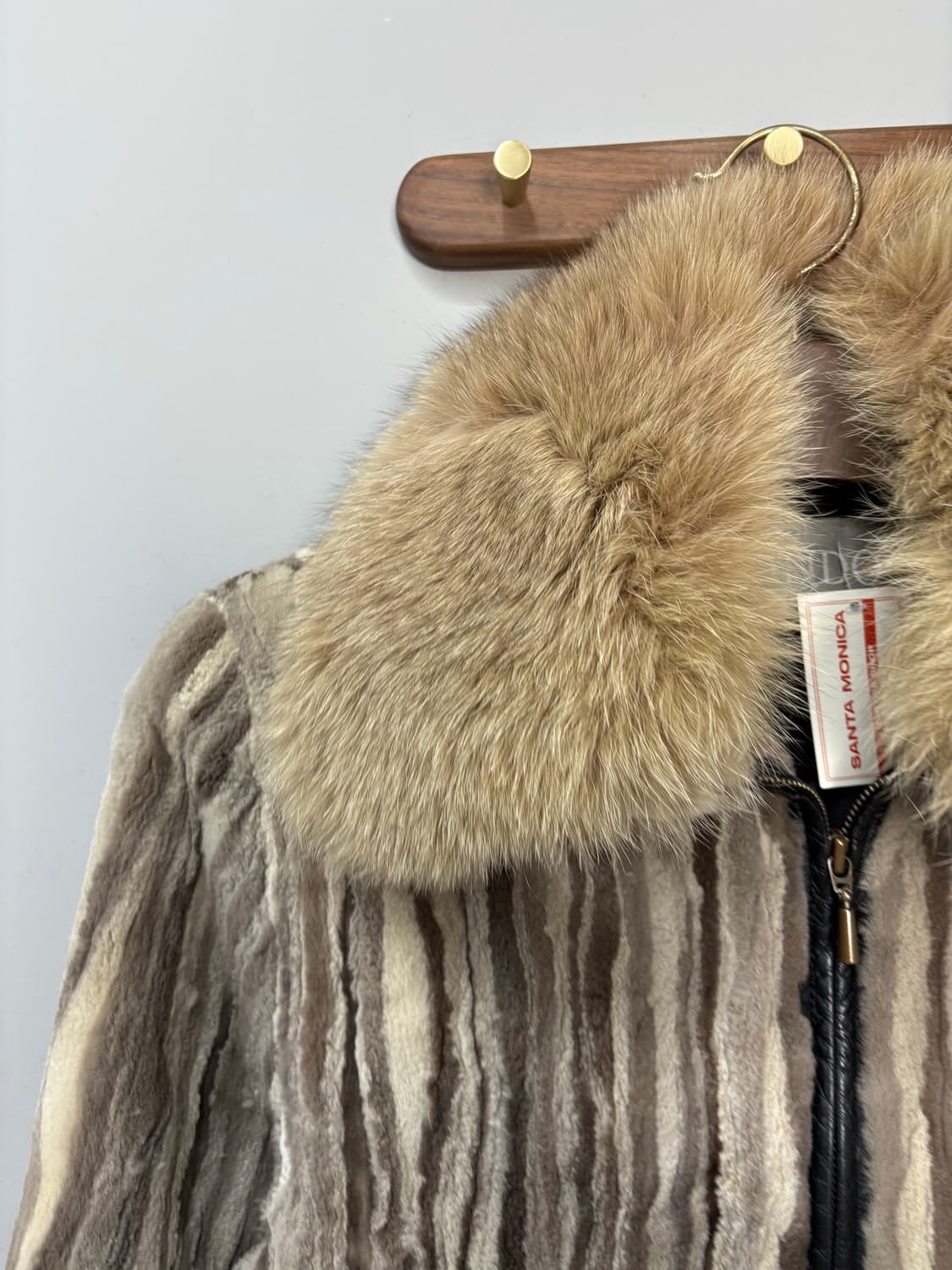 빈티지 JINDO 스트라이프 패턴 퍼 자켓 A2778 상품이미지4