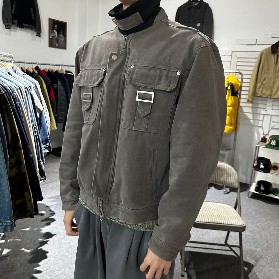 트릴리온 버클 코튼 워크 자켓 새상품 상품이미지4