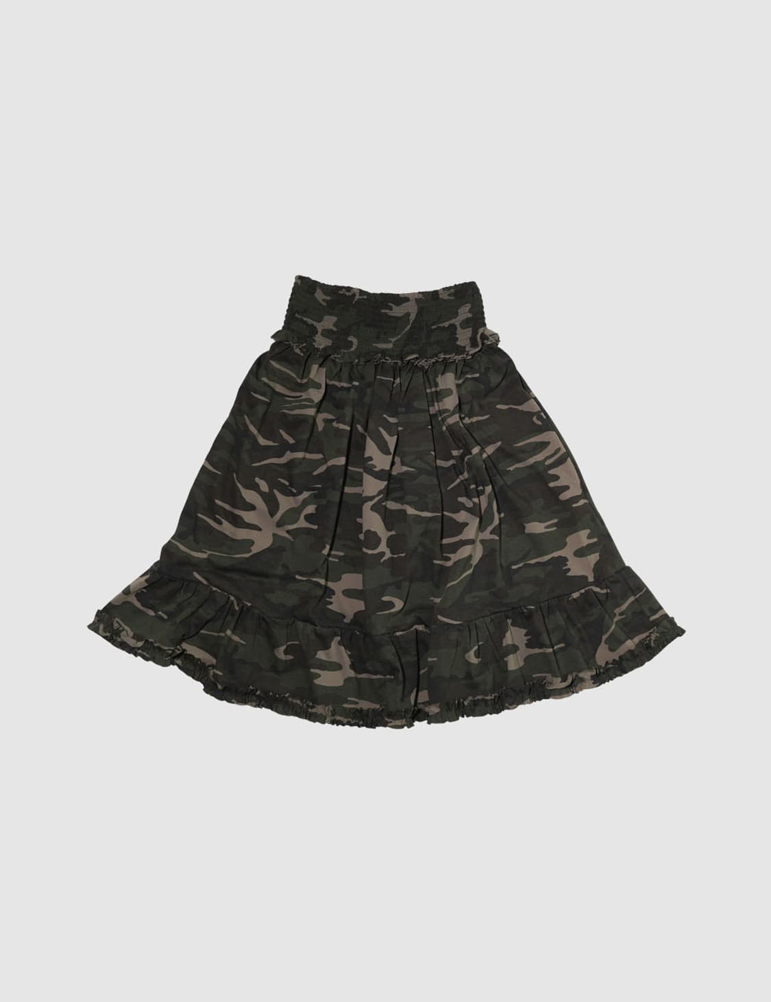 인앤양인하모니 프릴 스모크 스커트 카키 상품이미지2