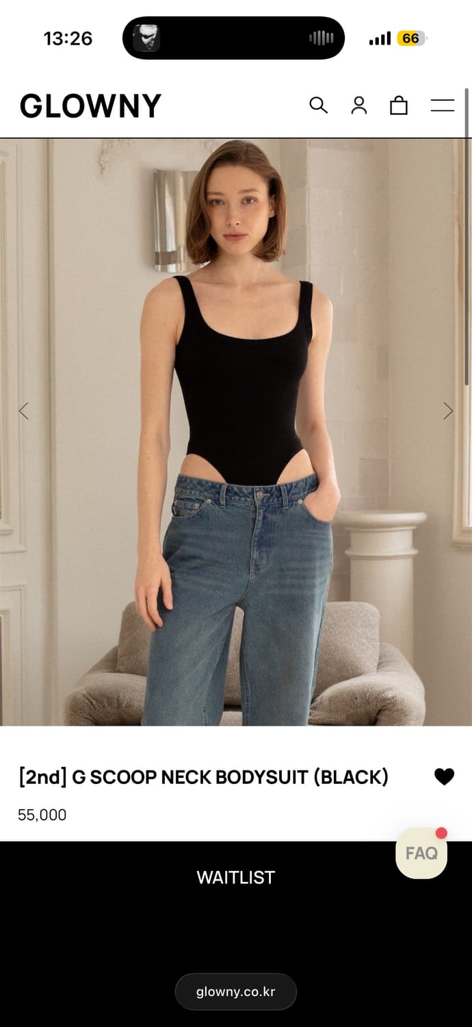 글로니 glowny bodysuit black M 상품이미지1