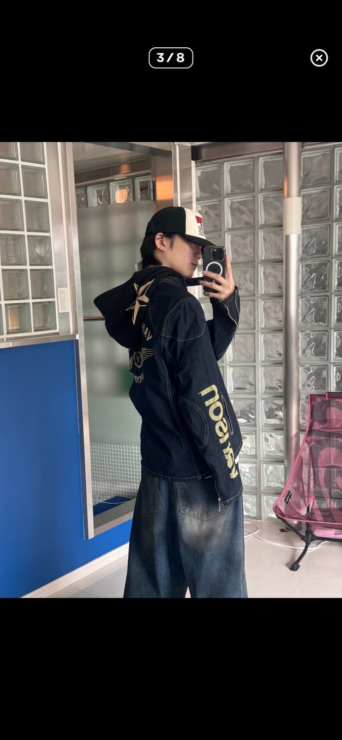 벤슨 라이더 후디 데님 자켓 집업 상품이미지6