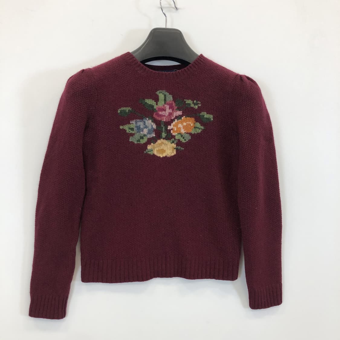 폴로 랄프로렌 플라워 엠브로이드니트 S 크롭 상품이미지1