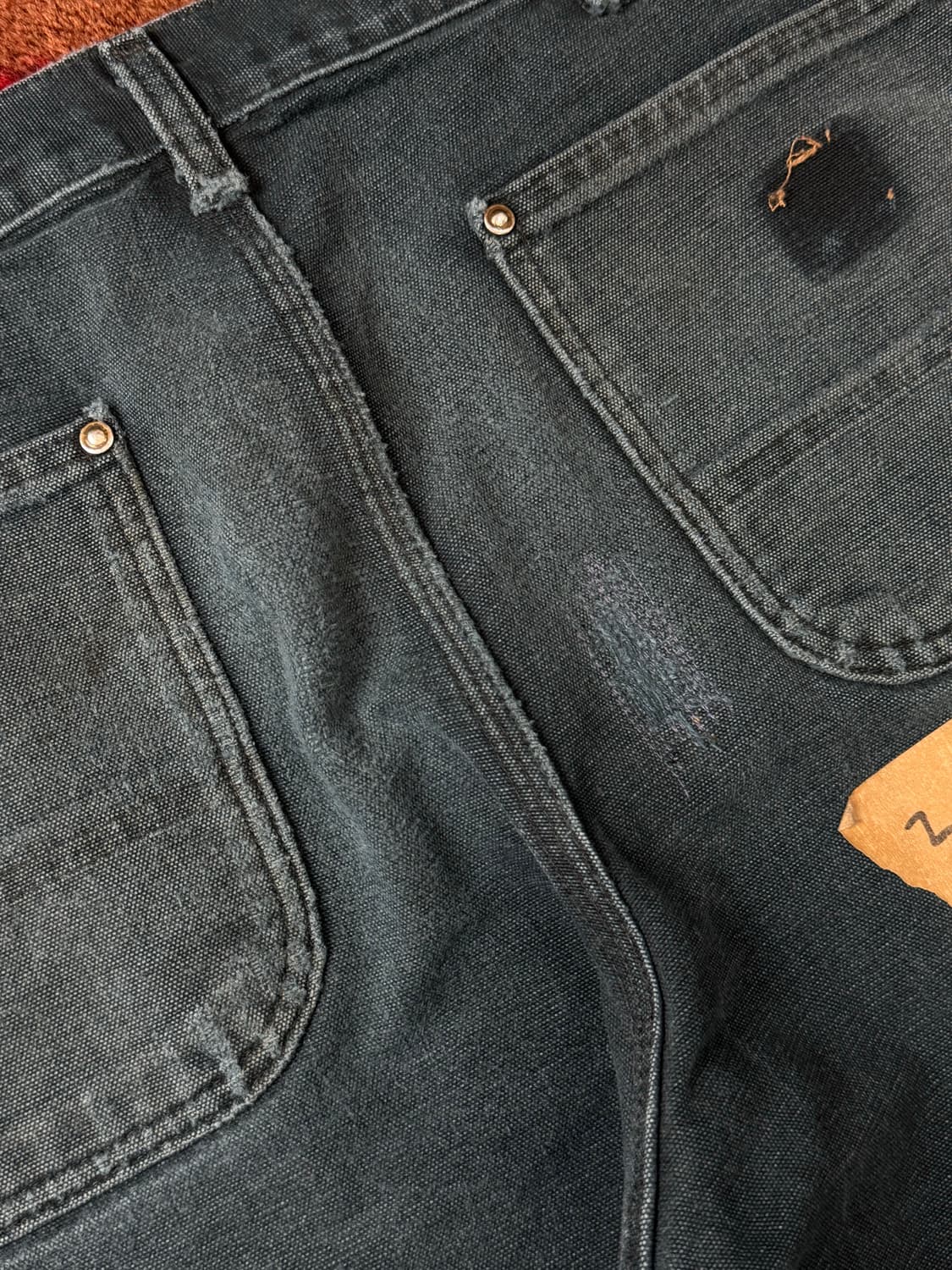 OG 칼하트 더블니 블랙 칼하트 B136 썩블니 상품이미지10