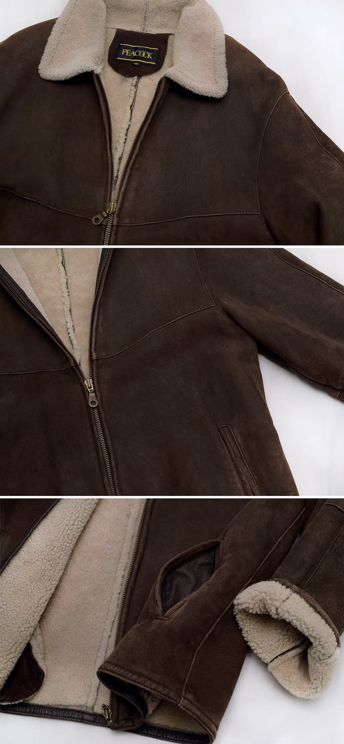 신세계 백화점 천연 양가죽 스웨이드 시어링 무스탕 코트 자켓 (100+) 상품이미지8