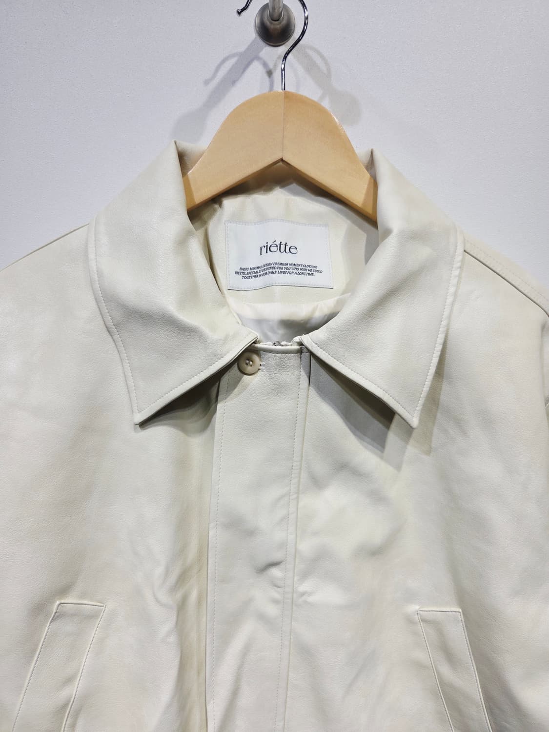 riette 리에뜨 크롭 레더 블루종 자켓 상품이미지3