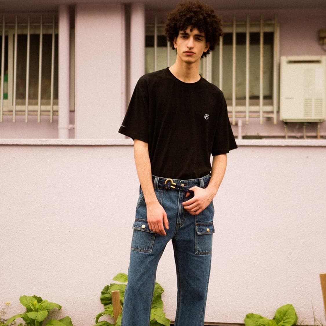 앤더슨벨 백로고 프린팅 반팔티 블랙 M 상품이미지4