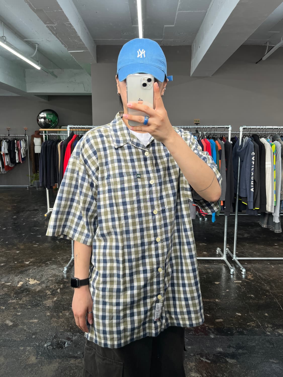 QUIKSILVER 체크 반팔 셔츠 상품이미지2
