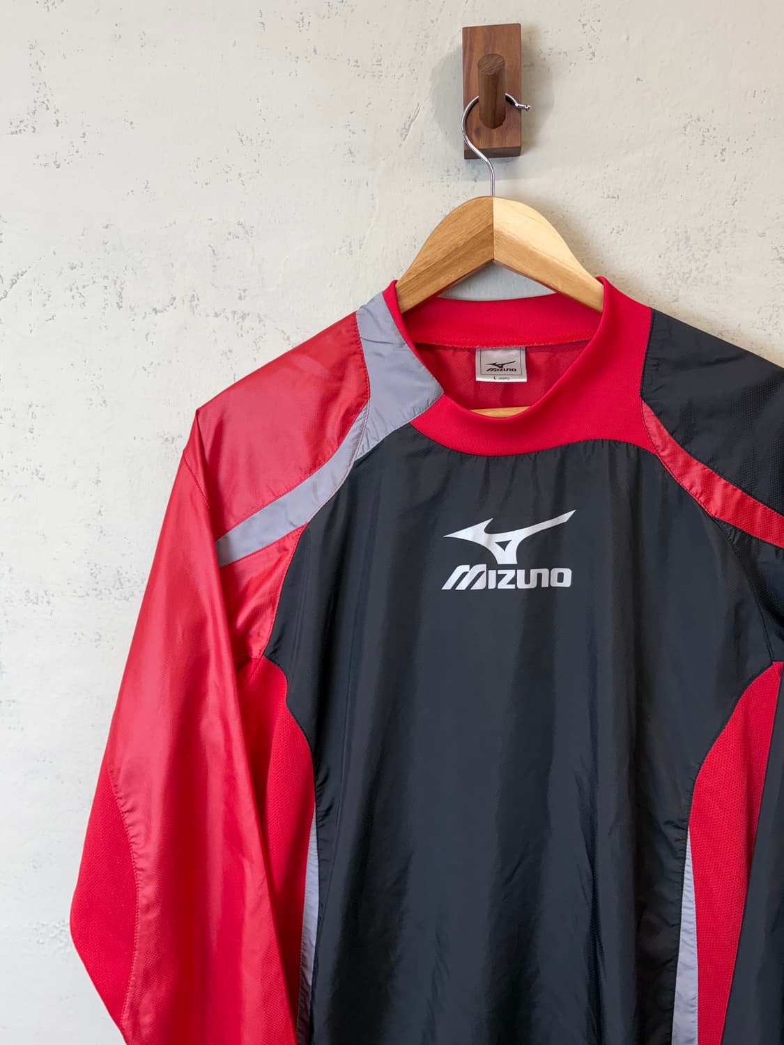 미즈노 빈티지 로고 웜업 검빨 상품이미지5