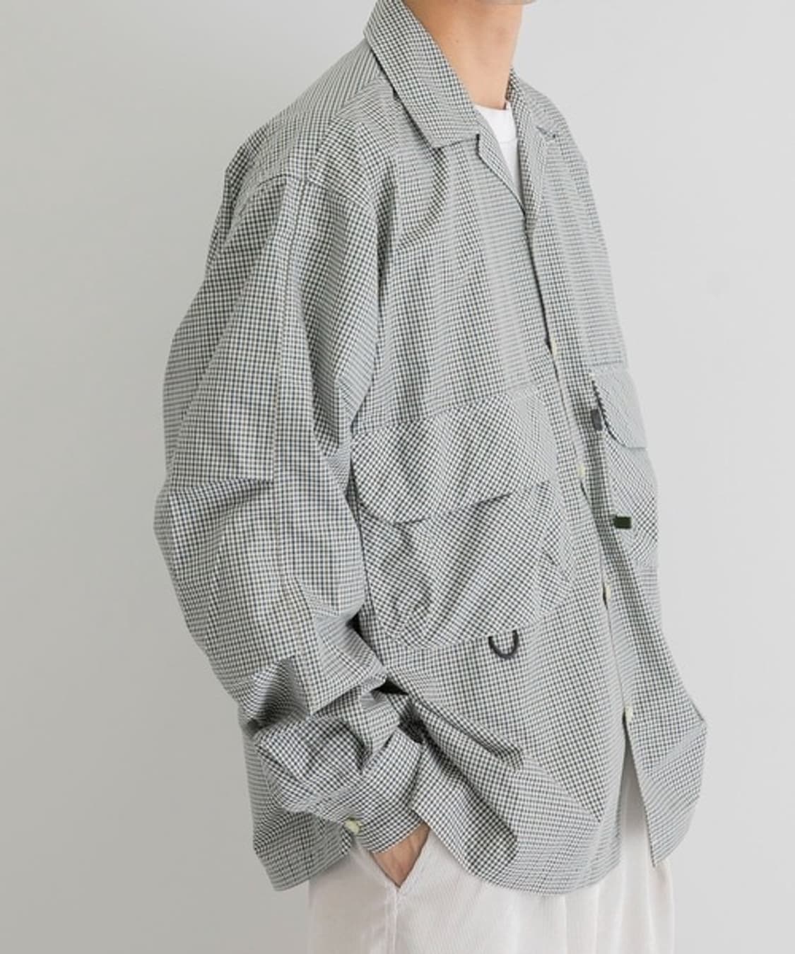 다이와피어39 테크 뉴 앵글러스 오픈카라 깅엄체크 셔츠 상품이미지6