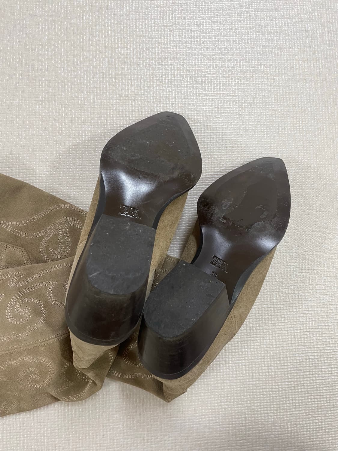 자라 스플릿 스웨이드 웨스턴 카우보이 부츠 상품이미지5