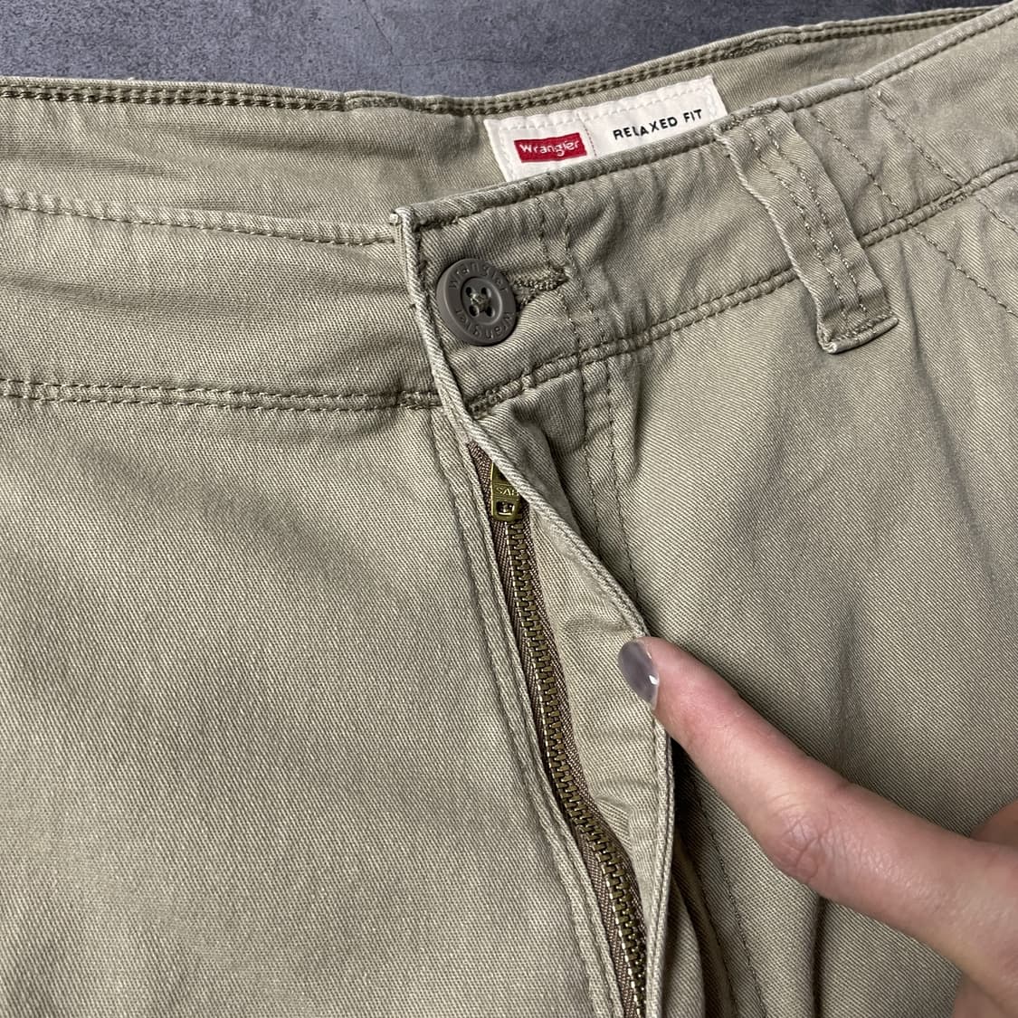 WRANGLER 랭글러 빈티지 베이지 코튼 카고 하프팬츠 A00718 상품이미지3