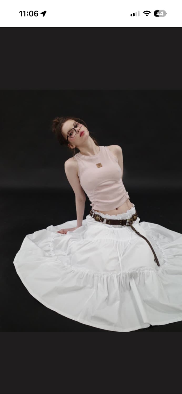 드라이로즈 터널 로고 슬리브리스 핑크 상품이미지1