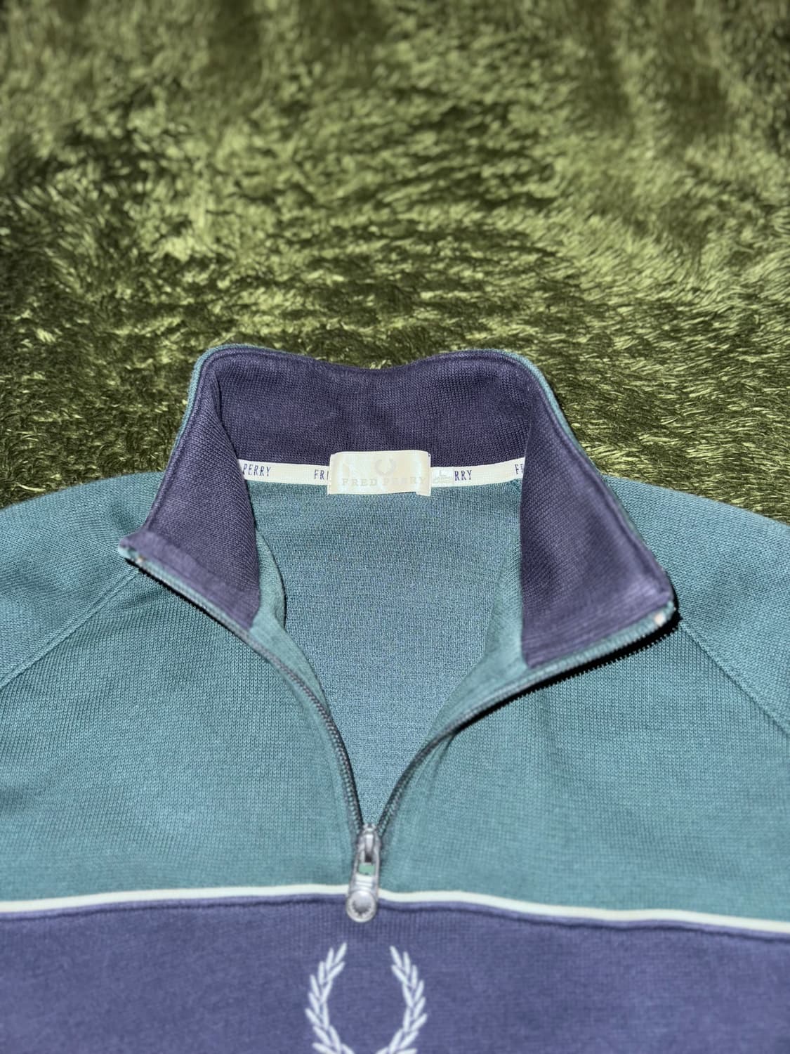 [L] Fred Perry 프레드페리 재팬 샘플 엠브로더리 쿼터 집업 상품이미지3