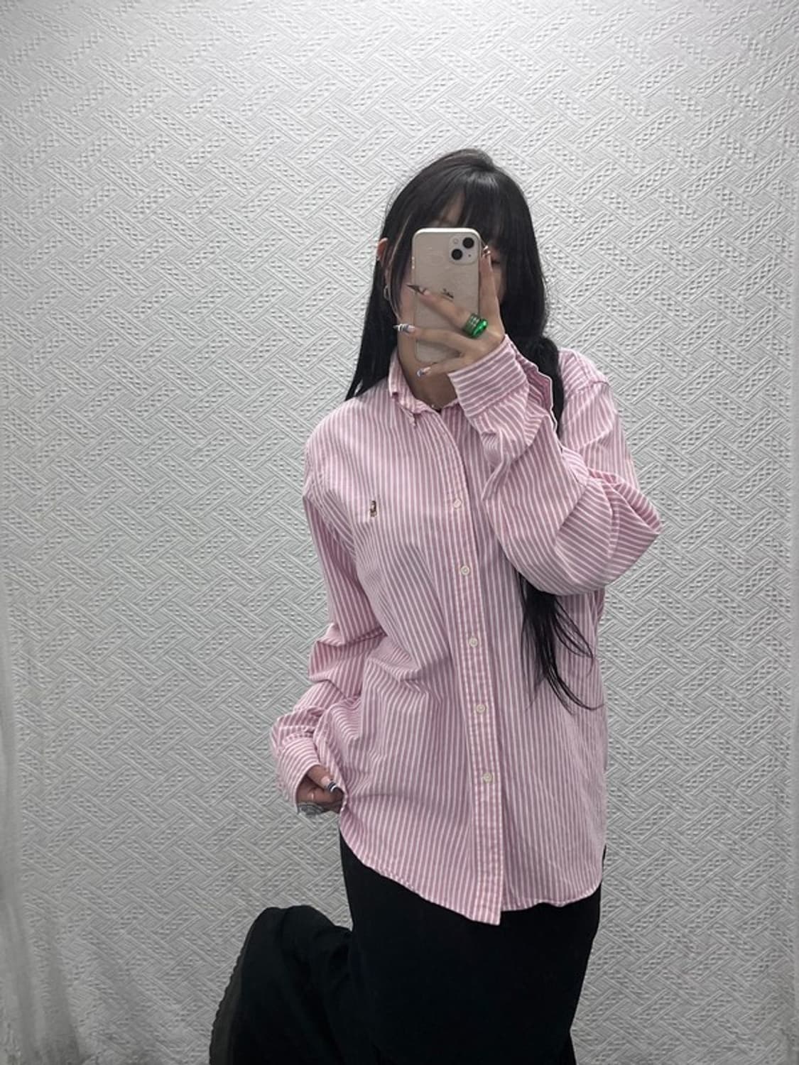 폴로 랄프로렌 레트로 키치 딸기우유 스트라이프 셔츠  L C07965 상품이미지1