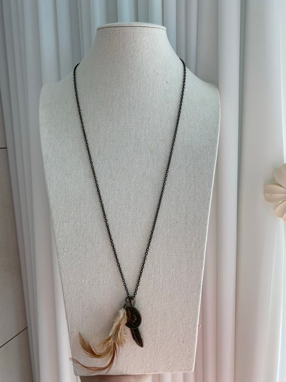 빈티지 y2k 깃털 코인 목걸이 상품이미지6