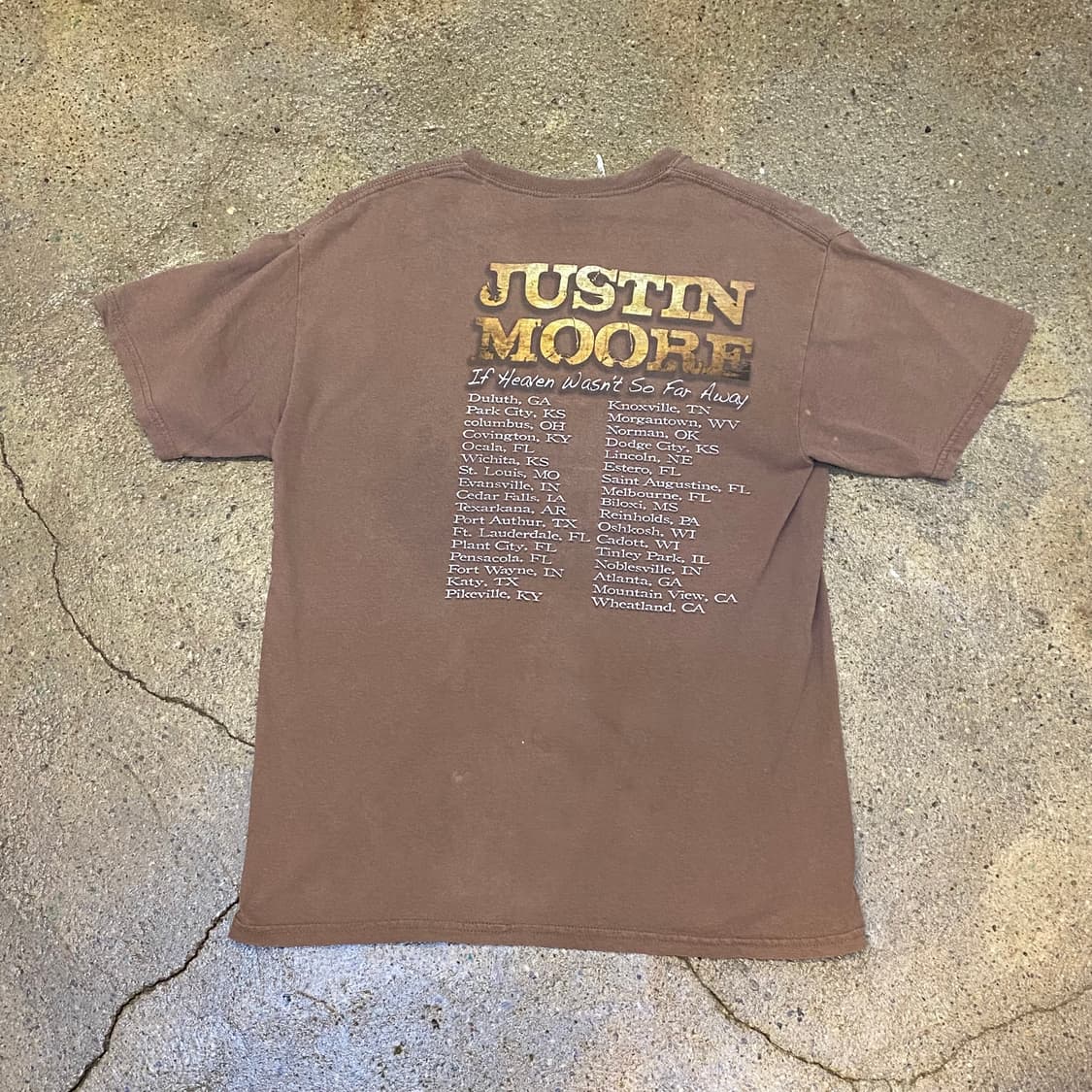 미국 빈티지 가수 저스틴 무어 투어티 락티셔츠 반팔티 상품이미지5