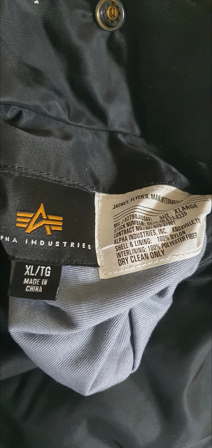 알파인더스트리X라이풀 항공점퍼/자켓 XL 정품S급 상품이미지10