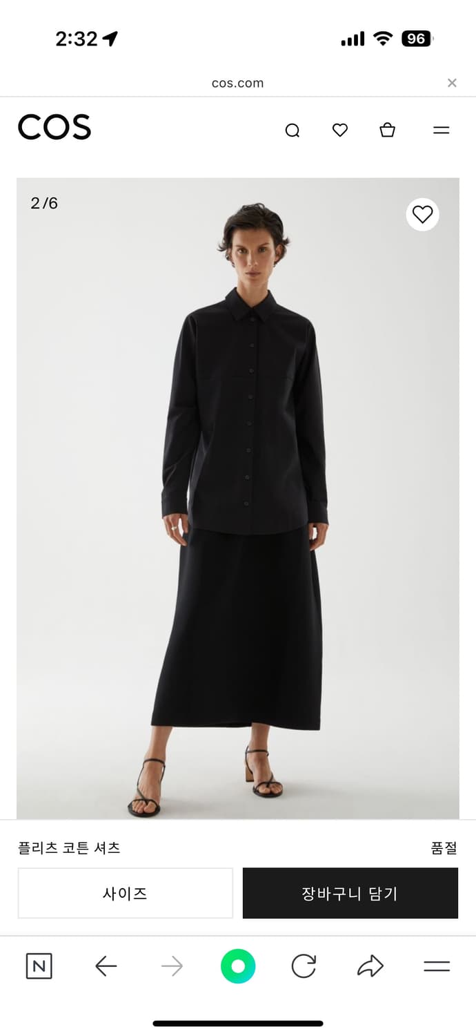 COS 플리츠 코튼 셔츠 상품이미지2