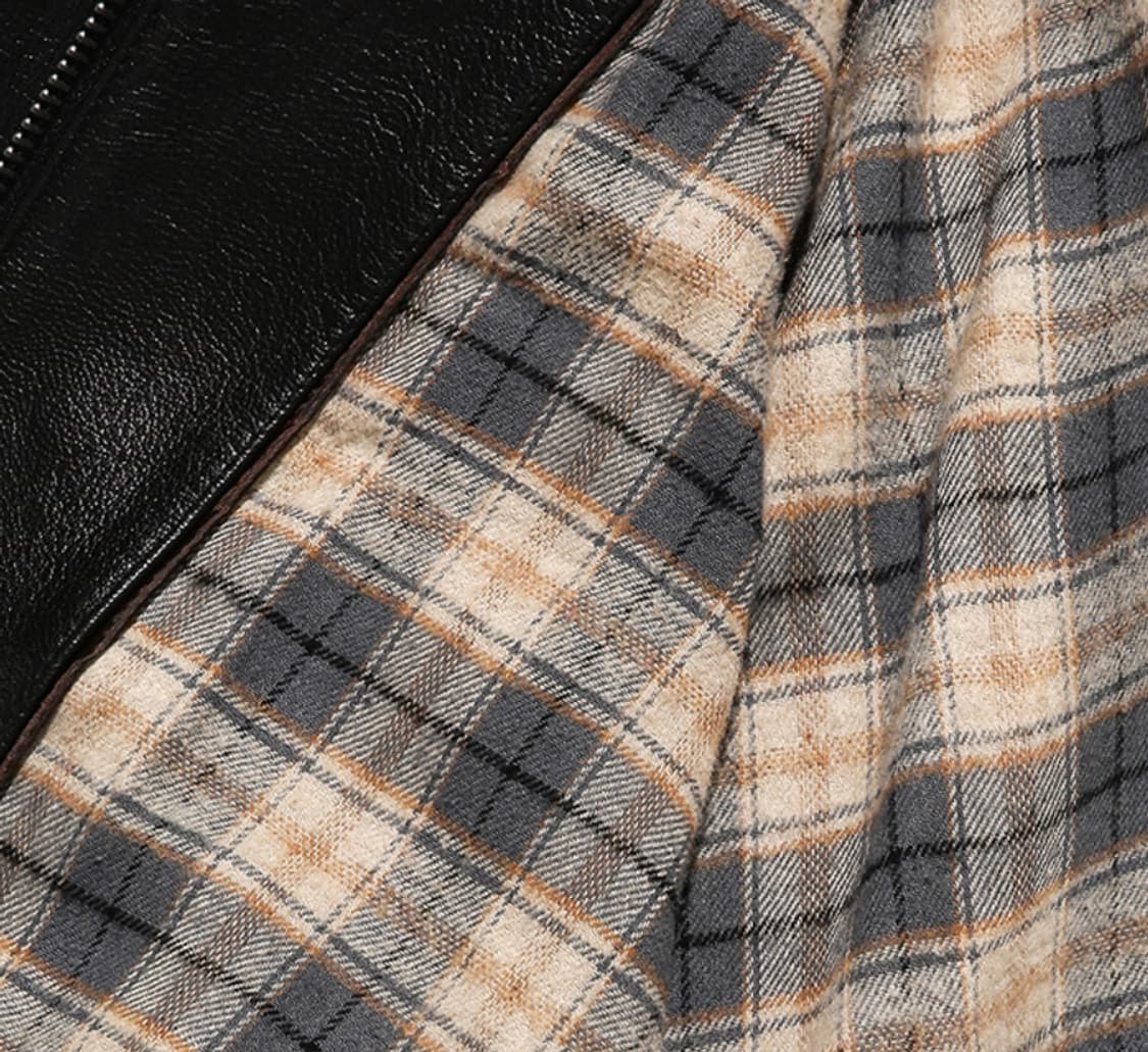 앤드유 테겔 리얼 레더 봄버 자켓 (Black) 상품이미지7