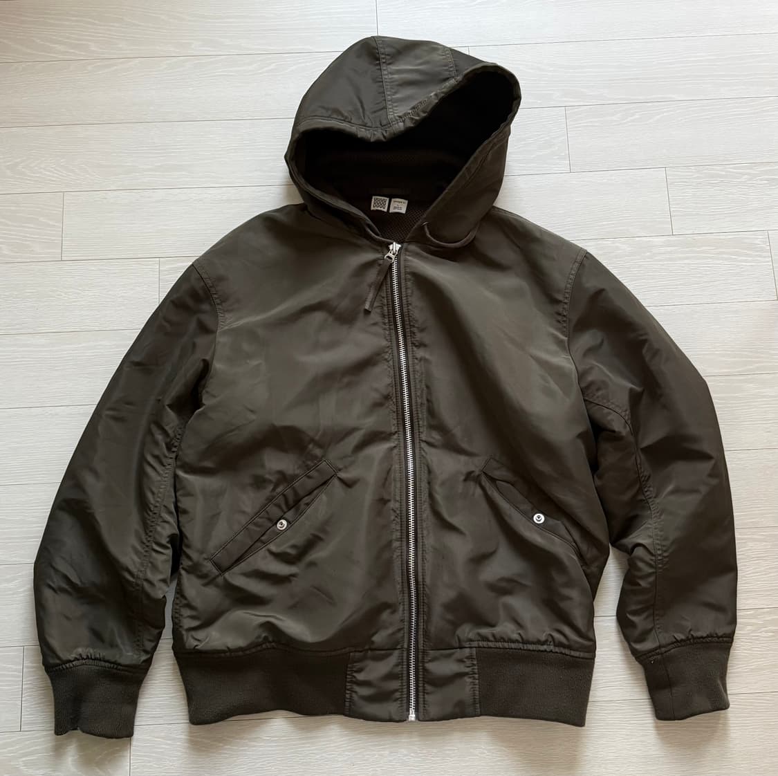 유니클로 U 후드 MA-1 항공점퍼 올리브 상품이미지1