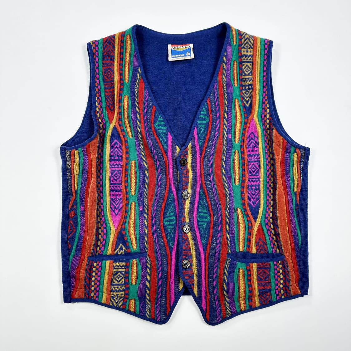 made in Australia 빈티지 케이블 니트 베스트 여성S 상품이미지1