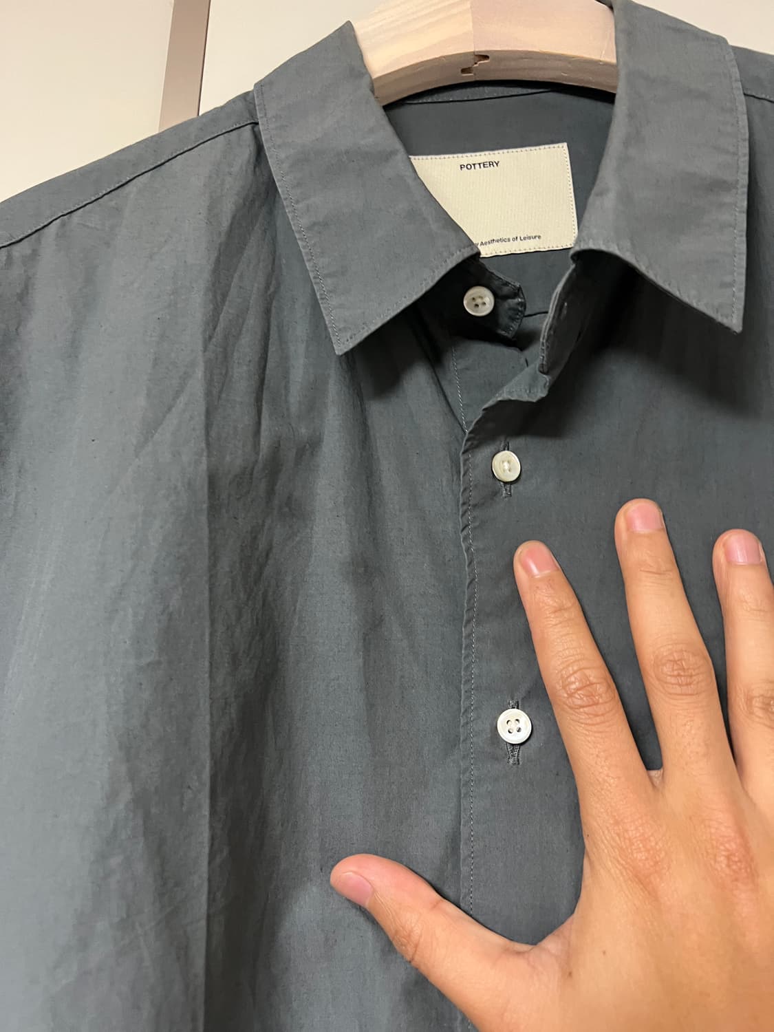 포터리 반팔셔츠 2사이즈 딥레이크 상품이미지2