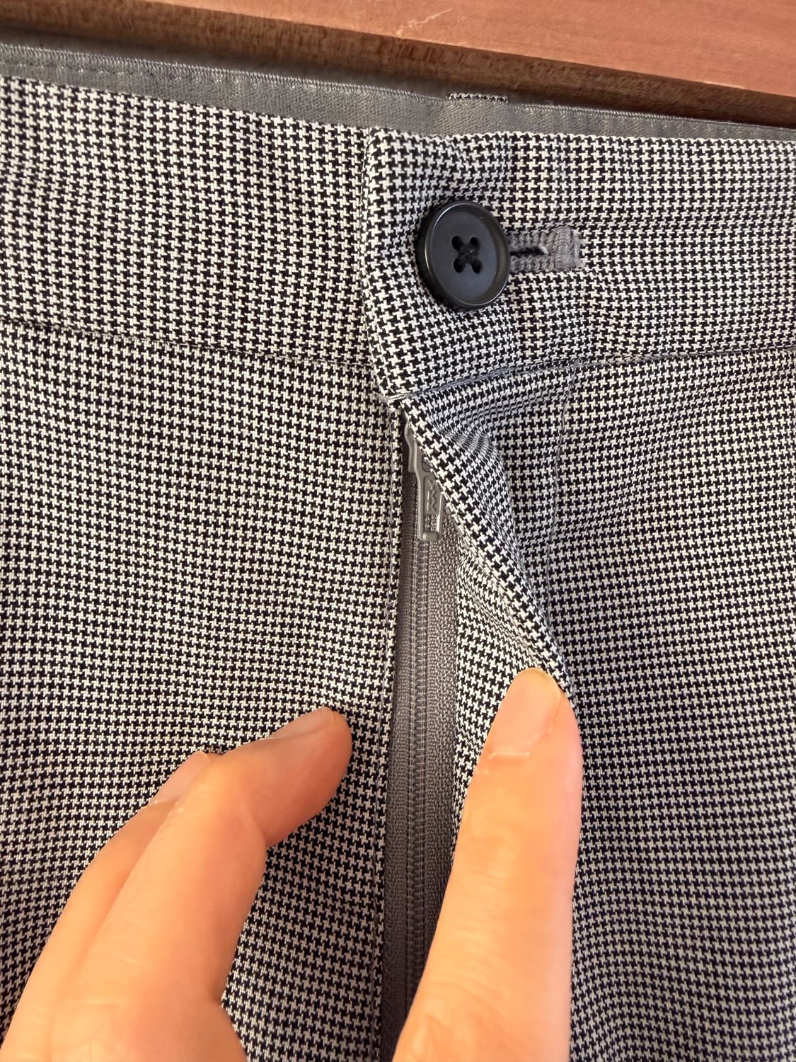 남자 유니클로 슬랙스 깅엄 그레이 m 봄바지 상품이미지2