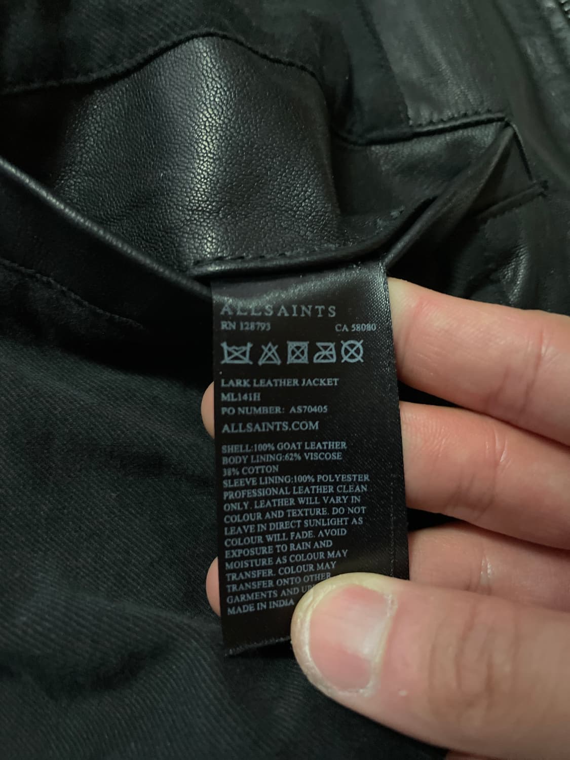 ALL SAINTS 올 세인츠 웨스턴 무드 LARK 염소가죽 레더 자켓 상품이미지8