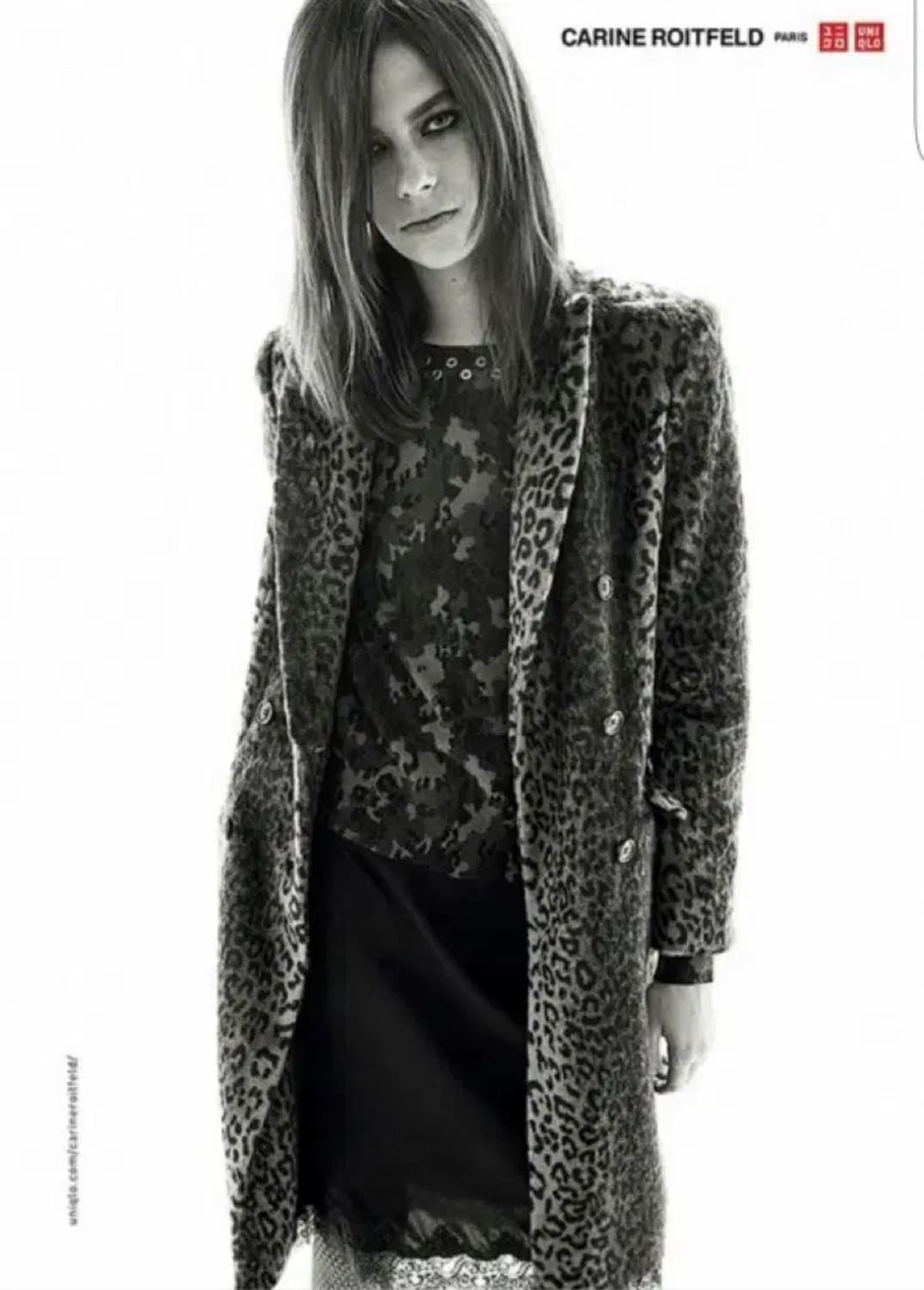 CR x 유니클로 레오퍼드 호피 퍼 코트 상품이미지1