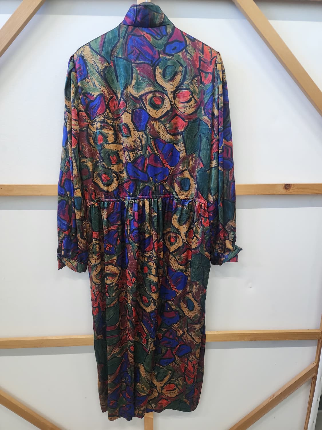 스카프 패턴 롱 원피스 상품이미지4