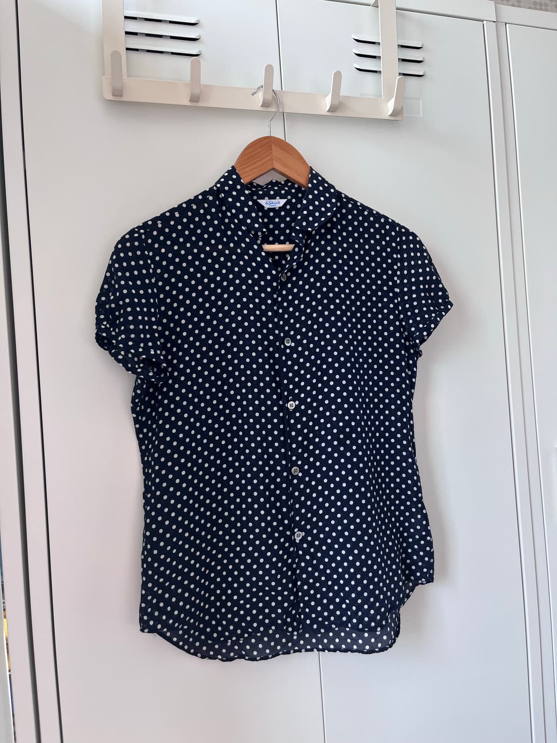 Leglarik France 도트 캡소매 블라우스 상품이미지4